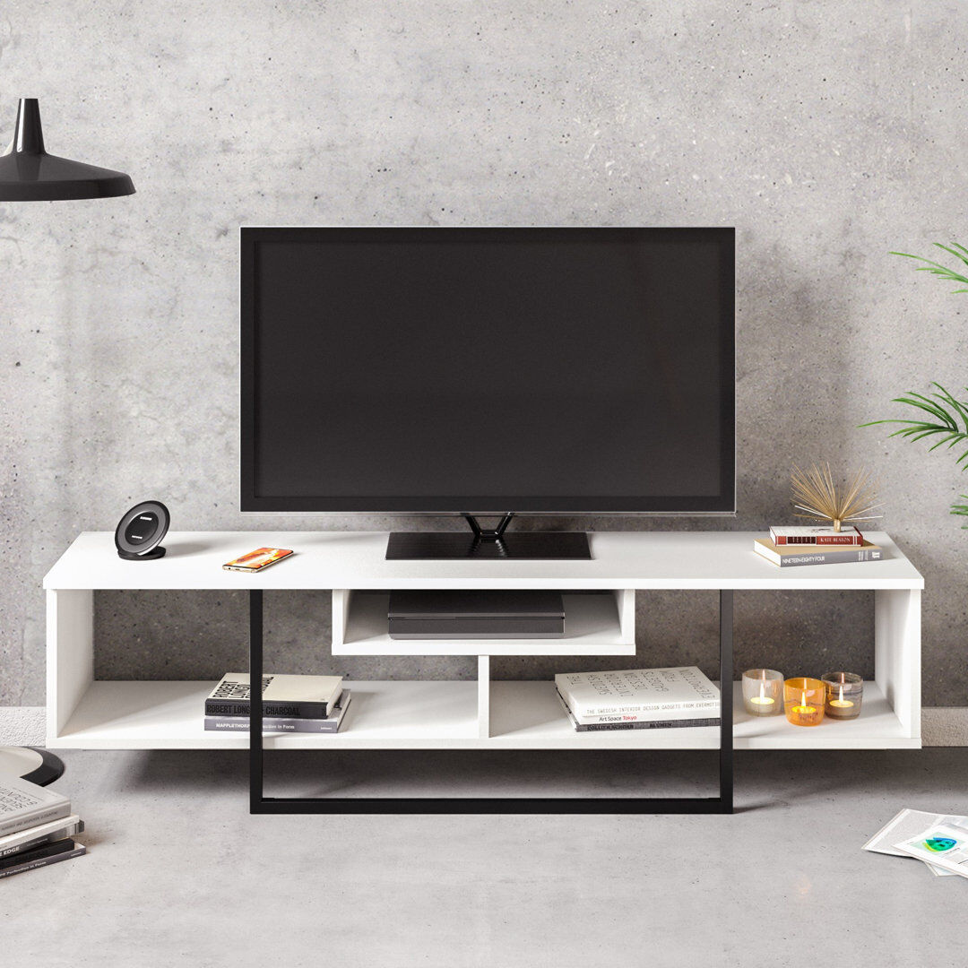 Zipcode Design Belora TV Stand for TVs up to 65" White/Black 65"
