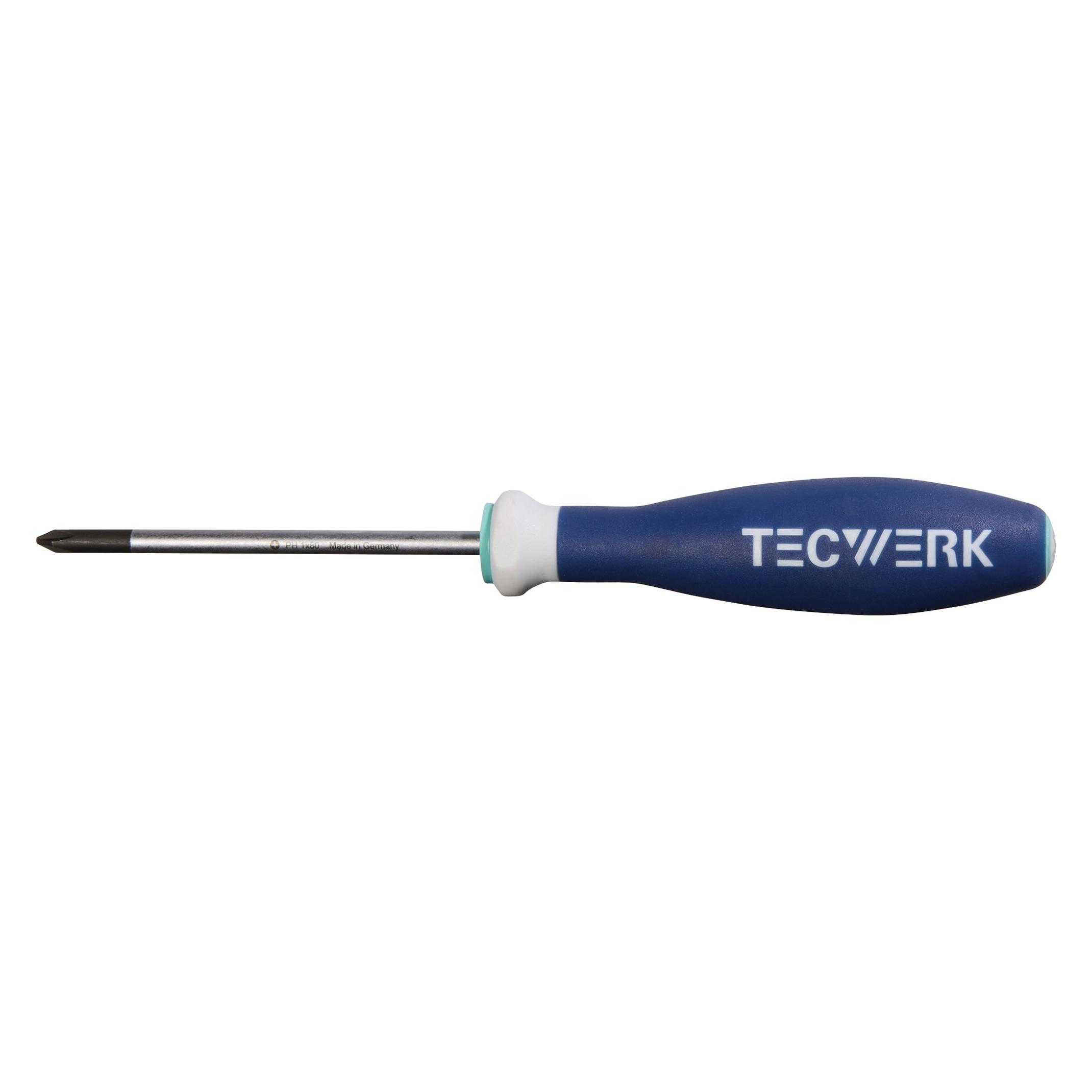 Tecwerk Schraubendreher Grösse PH 1 Klingenlänge 80 mm 3-Komponentengriff Rundklinge (Phillipps-Kreuzschlitz (PH)) (2000827051)