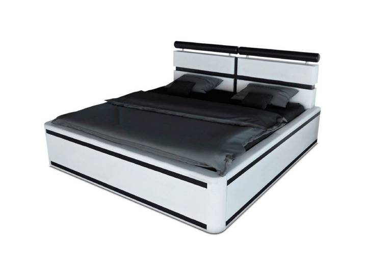 Sofa Dreams Boxspringbett Venedig Bett Kunstleder Premium Komplettbett mit LED Beleuchtung, mit Topper, mit Matratze, mit LED Beleuchtung im Kopfteil