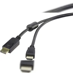 renkforce DisplayPort auf HDMI Anschlusskabel 5.00 m
