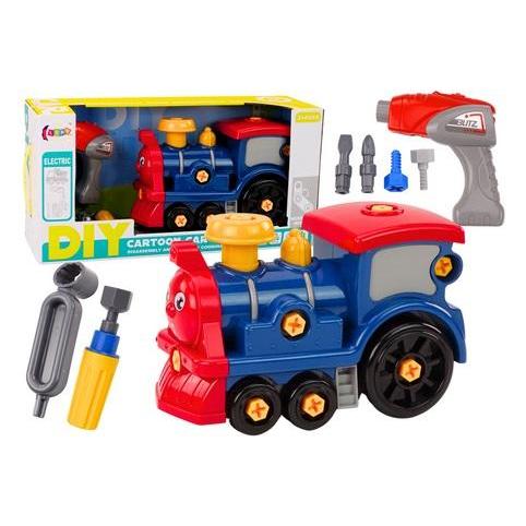 Lean Toys DIY-Cartoon-Wendelokomotive, marineblau (49678476)