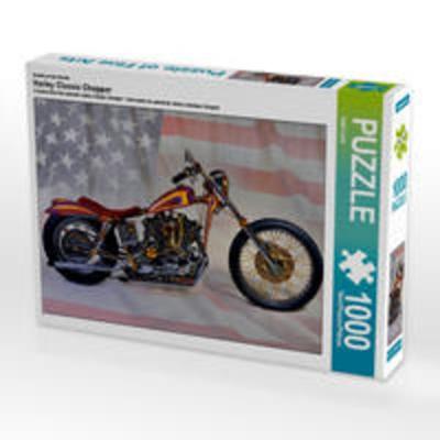 CALVENDO Puzzle Harley Classic Chopper 1000 Teile Lege-Größe 64 x 48 cm Foto-Puzzle Bild von Ingo Laue