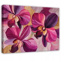 LEINWANDBILD Blumen Abstrakt Rosa 120x80 cm