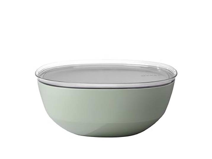 Mepal - Saladier avec couvercle Silueta - Lavable au lave-vaisselle et résistant au micro-ondes - Plat de service - Plats à tapas - Vaisselle - 5000 ml - Nordic sage