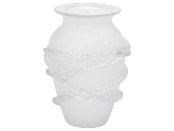 Vase Anphore mit Schlange Glas H: 28 cm Edg