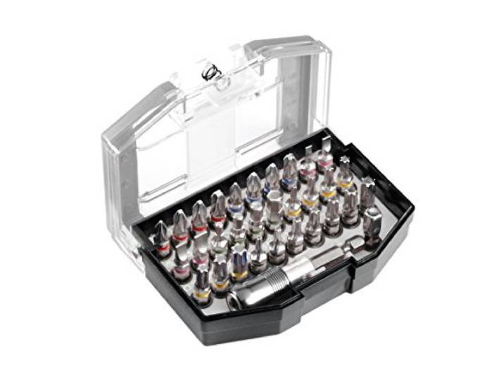 kwb Most Wanted Bitbox – 32-delig incl. bits, snelwissel-bithouder met magneet in stevige kunststof doos met riemclip