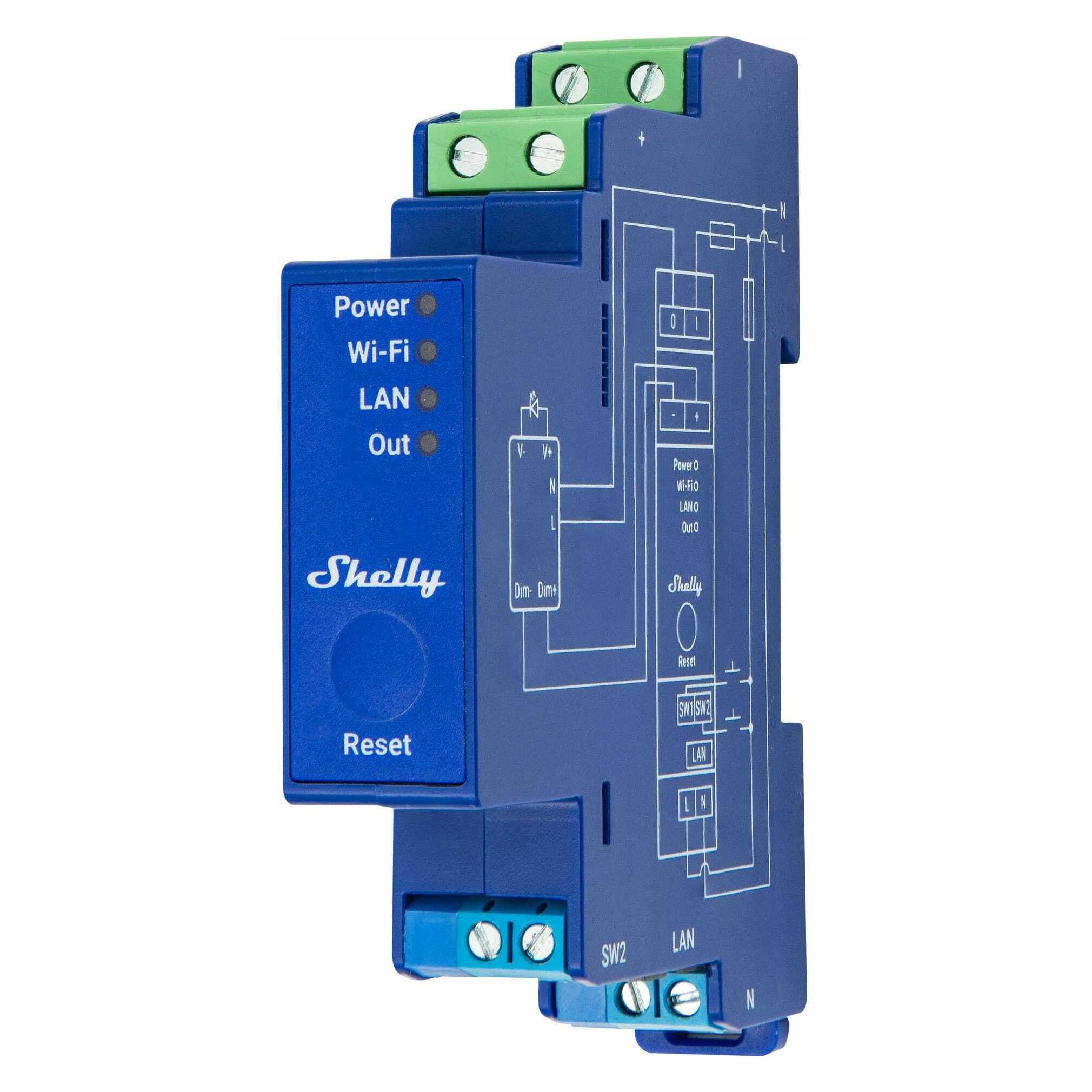 Shelly Pro Dimmer 0/1 - 10V PM (Dimmaktor) (Shelly Pro Dimmer 0/1 - 10V PM)