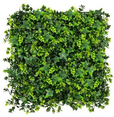 Costway 12 Pieces 20 x 20 Inch Artificial Greenery Foliage Panels with Insertable Branches