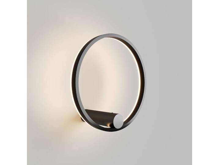 s.luce Led-Wand-/Deckenlampe Ring Air Schwarz, Metall, Rund,Rund, LED integrated, 40x22x40 cm, Lampen & Leuchten, LED Beleuchtung, LED-Deckenleuchten