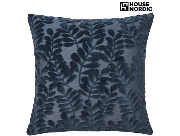 HOUSE NORDIC Kissen YONA 45x45cm blau unifarben
