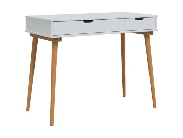 Xhnifbn Schminktisch Weiß Frisiertisch mit Schubladen 100x50x78 cm Eleganter Kosmetiktisch fuer das Schlafzimmer mit zwei Schubladen und separaten Fächern für optimale Ordnung im Alltag.
