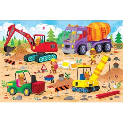 Construction Site Kids' Floor Puzzle (48 Pieces) (36 Inches Wide X 24 Inches High)
