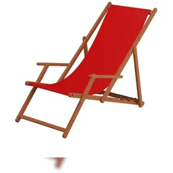 Erst-Holz Liegestuhl Gartenliege rot Kissen Tisch Deckchair Buche Sonnenliege Sonnenstuhl 10-308 T KH