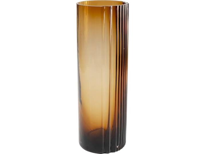 Kare Design Vase Daphne, Braun, Höhe 36cm, Blumenvase, Deko Vase, Wohnaccessoire, Wasserfest, Gemustert, Glas, Wohnzimmer