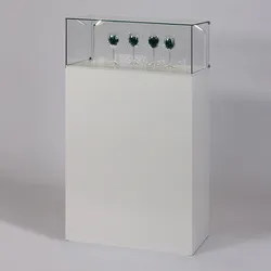 Glashaube Vitrine breit mit Ganzglasdrehtüren Dialog DLG-28G