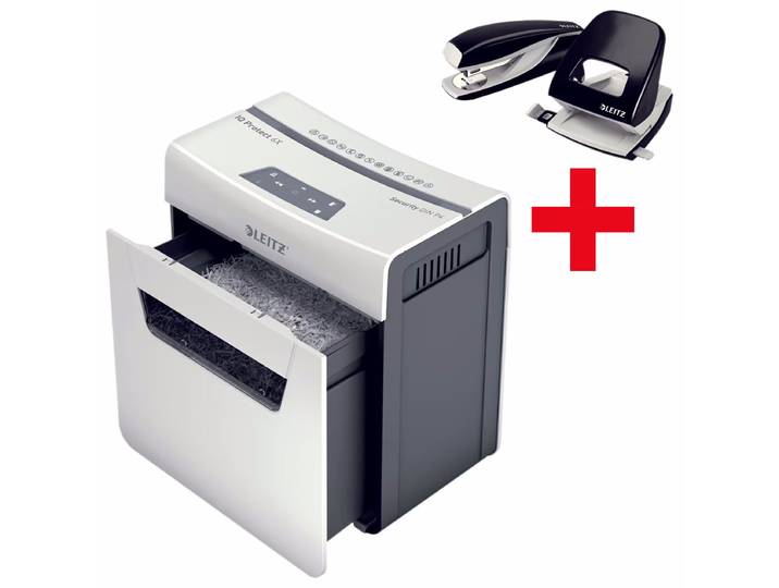 Leitz IQ Protect Bundle Aktenvernichter 8120-00-00 – Aktenvernichter/Schredder – weiss
