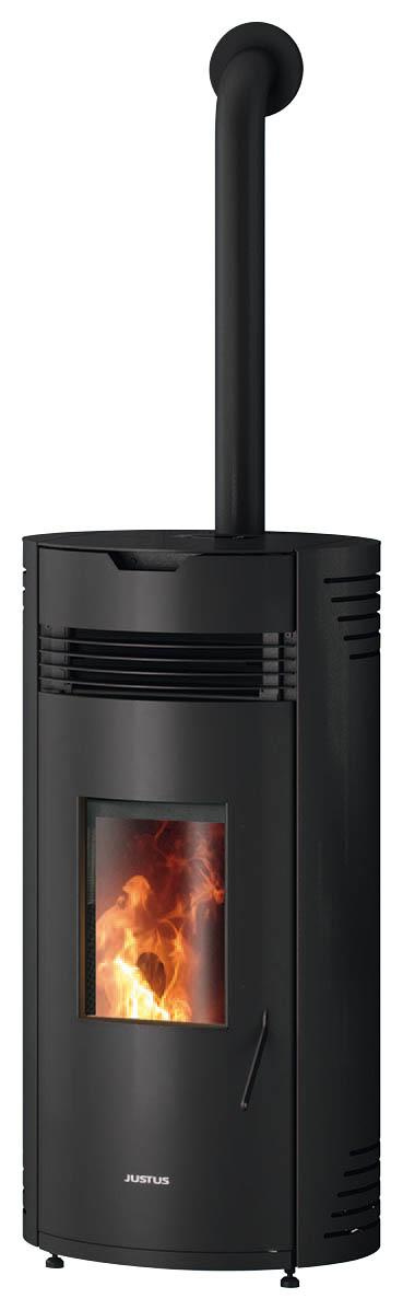 JUSTUSGMBH Norta Pelletkaminofen Stahl Schwarz 16929720