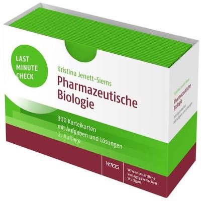 Last Minute Check - Pharmazeutische Biologie, Gebundene Ausgabe von Kristina Jenett-Siems, Wissenschaftliche Verlagsgesellschaft, 978-3-8047-3987-1