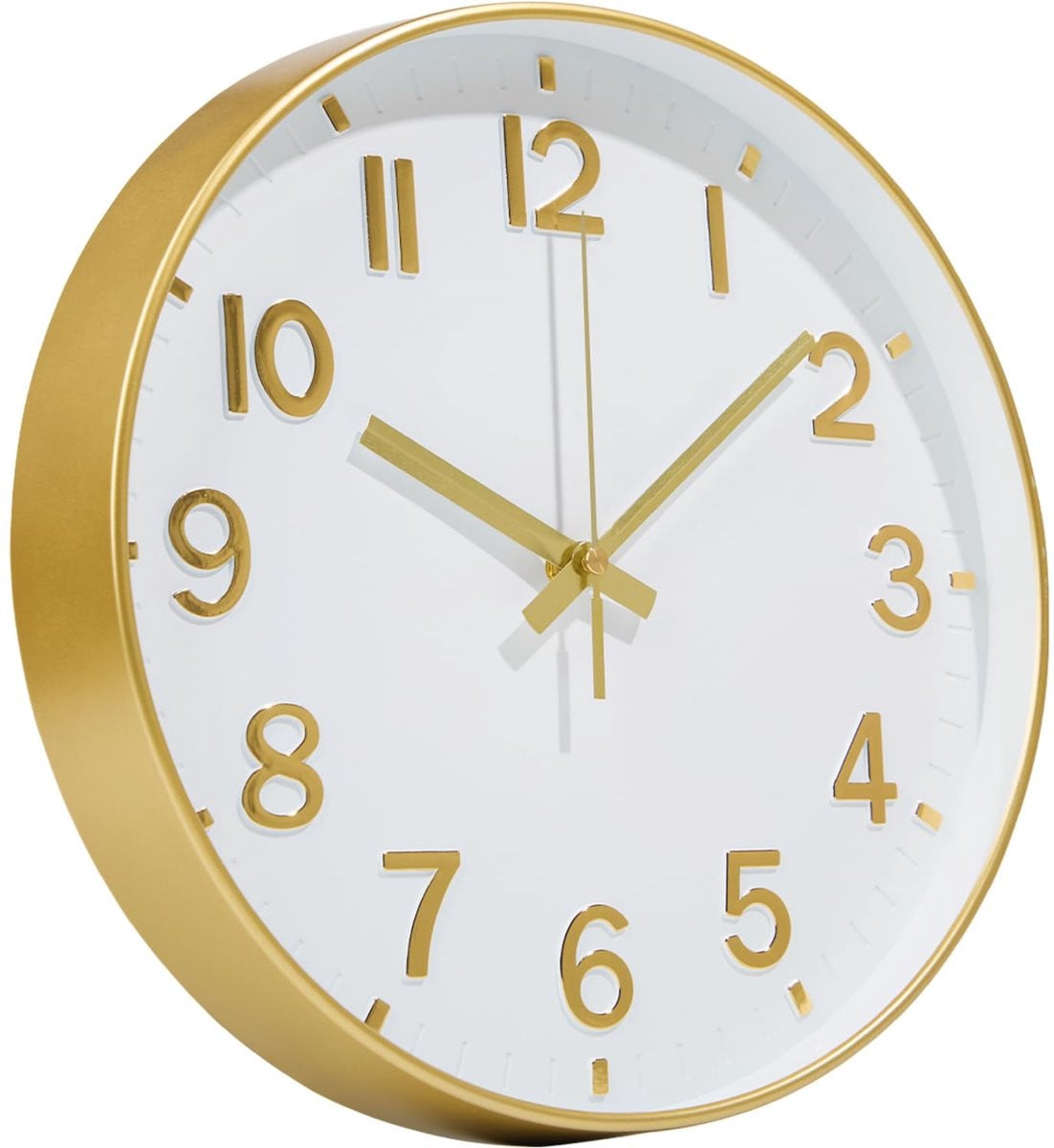 SnelShoppen Moderne 10 Inch Wandklok - Ronde Analoge Stille Wandklok voor Slaapkamer, Woonkamer en Kantoor