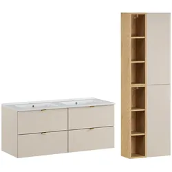 BADMÖBEL 120cm Azel 2er-Set Kaschmir