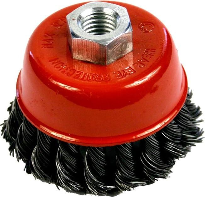 Strend Pro TCB-500 Komstaalborstel met getordeerde draad, 80 mm, M14x2, draaddiameter 0,35 mm