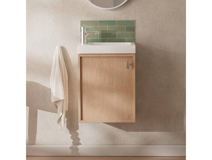 Mob In Ensemble meuble lave-mains en chêne + robinet FRAME Bois clair Décor Chêne