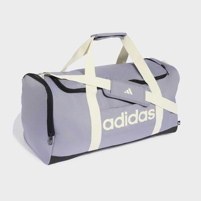 Sporttasche ADIDAS PERFORMANCE "LINEAR DUFFELBAG M", grau (slate, ivory), Obermaterial: 100% Polyester, Taschen Sporttasche