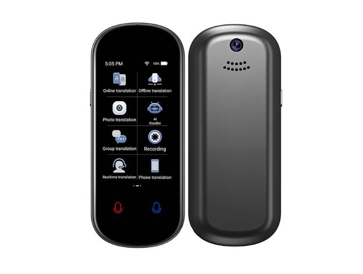 Rexsun Smart Voice Translator, Ondersteunt Online Vertaling in 139 Talen en Offline Vertaling in 17 Talen, Z2 Grijze Metaaluitvoering