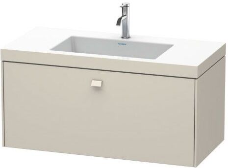 Duravit Brioso c-bonded Waschtisch mit Unterbau BR4602N9191, 100x48cm, Taupe, ohne Hahnloch