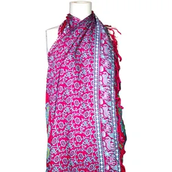Teal Purple Mandela Sarong