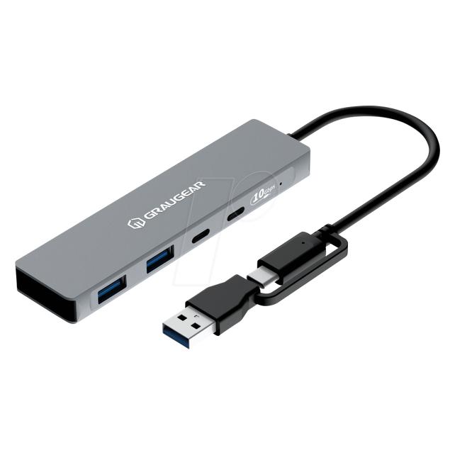 Graugear Usb-Hub (USB-C, 4 Ports) (G-HUB2C2A-10G)