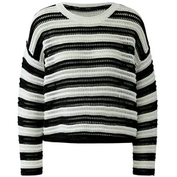 Rundhals-Pullover oui schwarz, 46