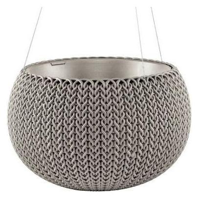 Keter Flowerpot COZIES KNIT - S - brown (28 x 28 x 18 cm) (KETER)