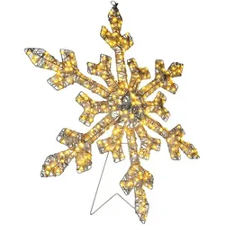 Konstsmide, LED Weihnachtsdeko, 4414-803 Weihnachtsdeko, sonstige Schneeflocke Bernstein LED Weiss