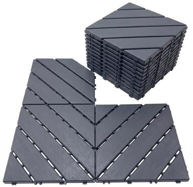 Kodotan sofa "Plastic Interlocking Deck Tiles, 44 Pack 12""x12""Waterproof Non-Slip Flooring,All Weather Drainable Snap Together Decking Tiles"