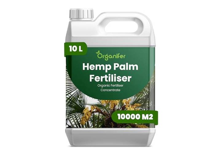 Hanfpalme Flüssigdünger - 10L - NPK 2-1-8 Flüssig-Pflanzendünger Für Gesunde Hanfpalmen Im Garten Und Topf - Organifer