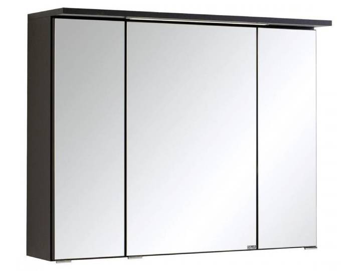 Bologna 3D-Spiegelschrank, graphitgrau,LED-Einbauleuchte