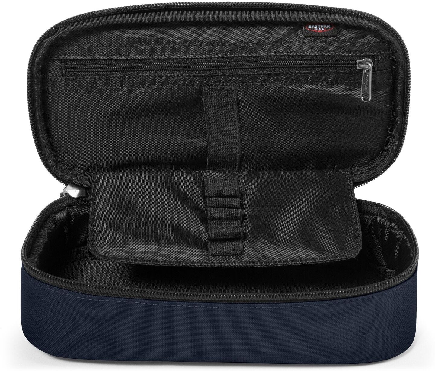 Schreibgeräteetui EASTPAK "OVAL XL SINGLE", Kinder, blau (marine blau), Polyester, Schreibgeräteetuis Schreibgeräteetui, Federmäppchen, Schulmäppchen, Stiftetasche mit Reissverschluss marine blau Einheitsgröße