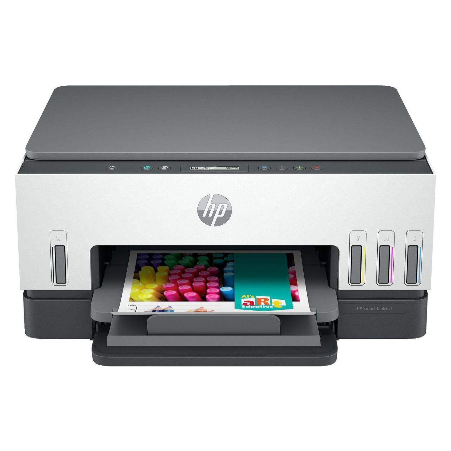 HP Smart Tank 670 Thermal Inkjet DPI pro Minute WLAN (Tintentank, Farbe) (6UU48A#670)