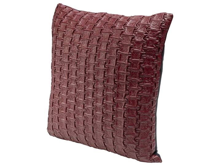 Coussin décoratif Posy Rouge/Rouge Bordeaux 45 x 45 x 15cm Polyester