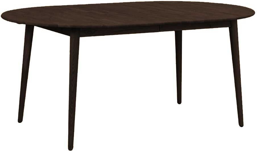 Pharao24.de Dunkelbrauner Ausziehtisch aus Eiche Massivholz Skandi Design