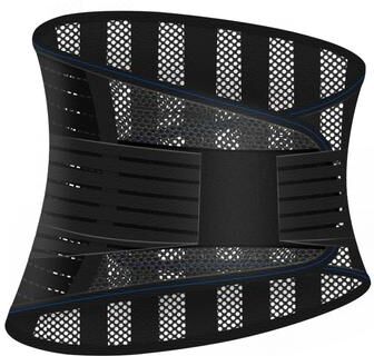 Healfit Counter Waist Protection Mesh Belt, Breathable Fitness Waist Support, Waist Fixing Belt Lightweight black xl