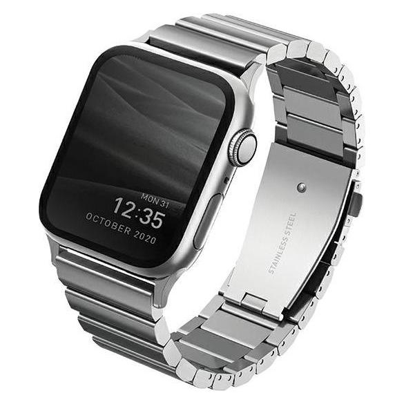 Uniq pasek Strova Apple Watch 42/44/45/ 49mm Series 1/2/3/4/5/6/7/8/SE/SE2/Ultra Stainless Steel sre (Stainless Steel) (8886463674253)