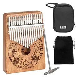 Sela SE252 Kalimba Mahagoni 17 Free Spirit, Perkussion, Braun