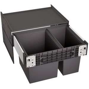 BLANCO Einbaumülleimer Select II 60/2, 526203, ab 60cm Schrankbreite, Kunststoff, 19 und 30 Liter
