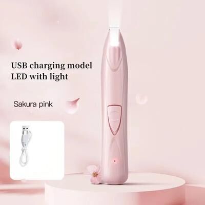 Inspired Living Quiet USB Dog Paw Trimmer For Cats And Dogs led Usb Pink