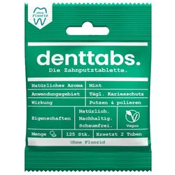 Zahnputztabletten - Mint ohne Fluorid 125Stk