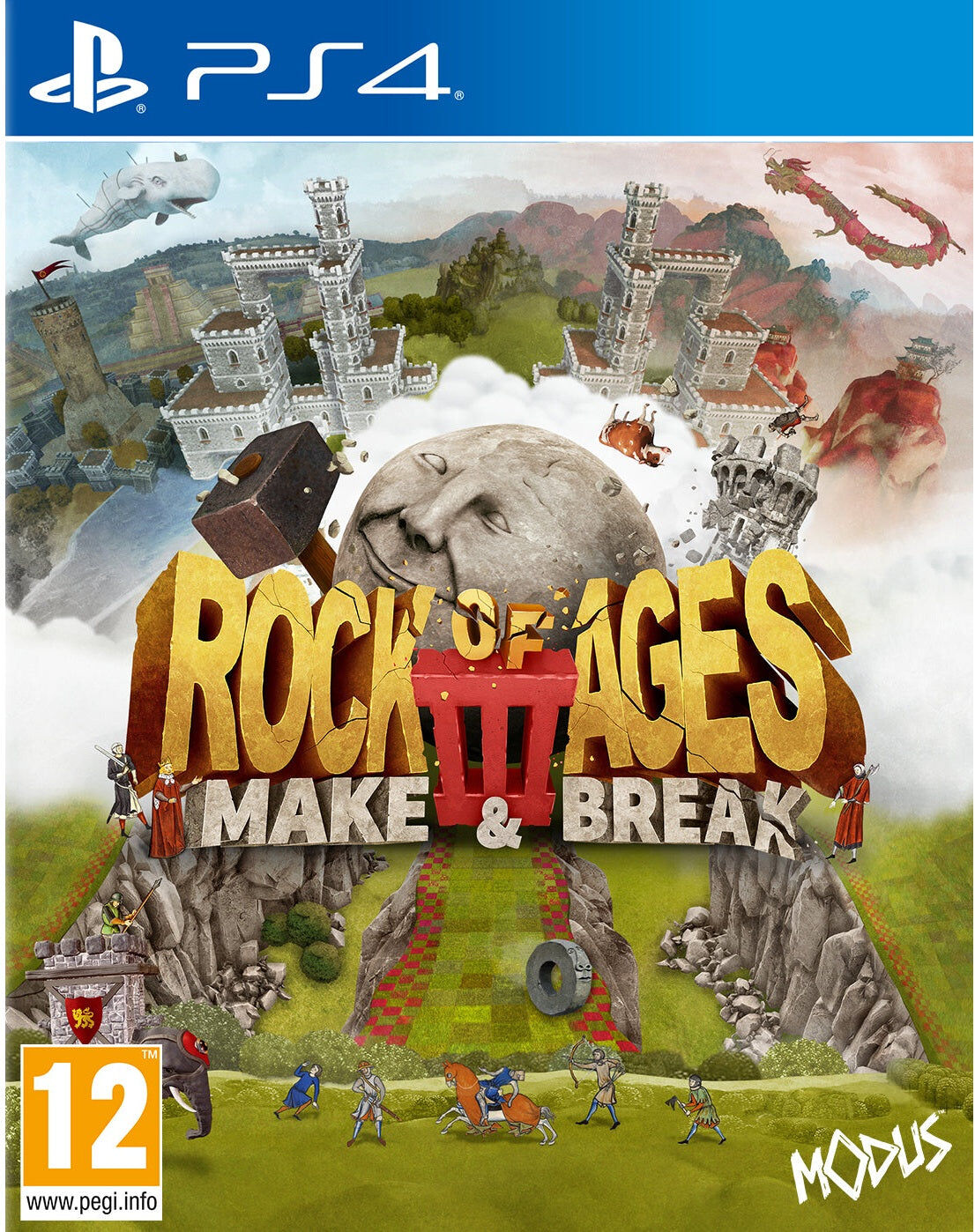 Modus Games Rock of Ages 3: Make ; Break for PlayStation 4 (Disc) - Competitive Tower Defence with Boulder Racing