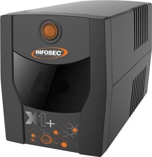 Infosec INF_661130 UPS X1+ 1000 IEC Noodstroomvoorziening, 1000VA, 500W, 4x C13