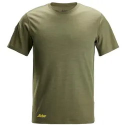 Snickers, Herren, Funktionsshirt, T-Shirt aus Merinowolle 2551 (M), Grün, M